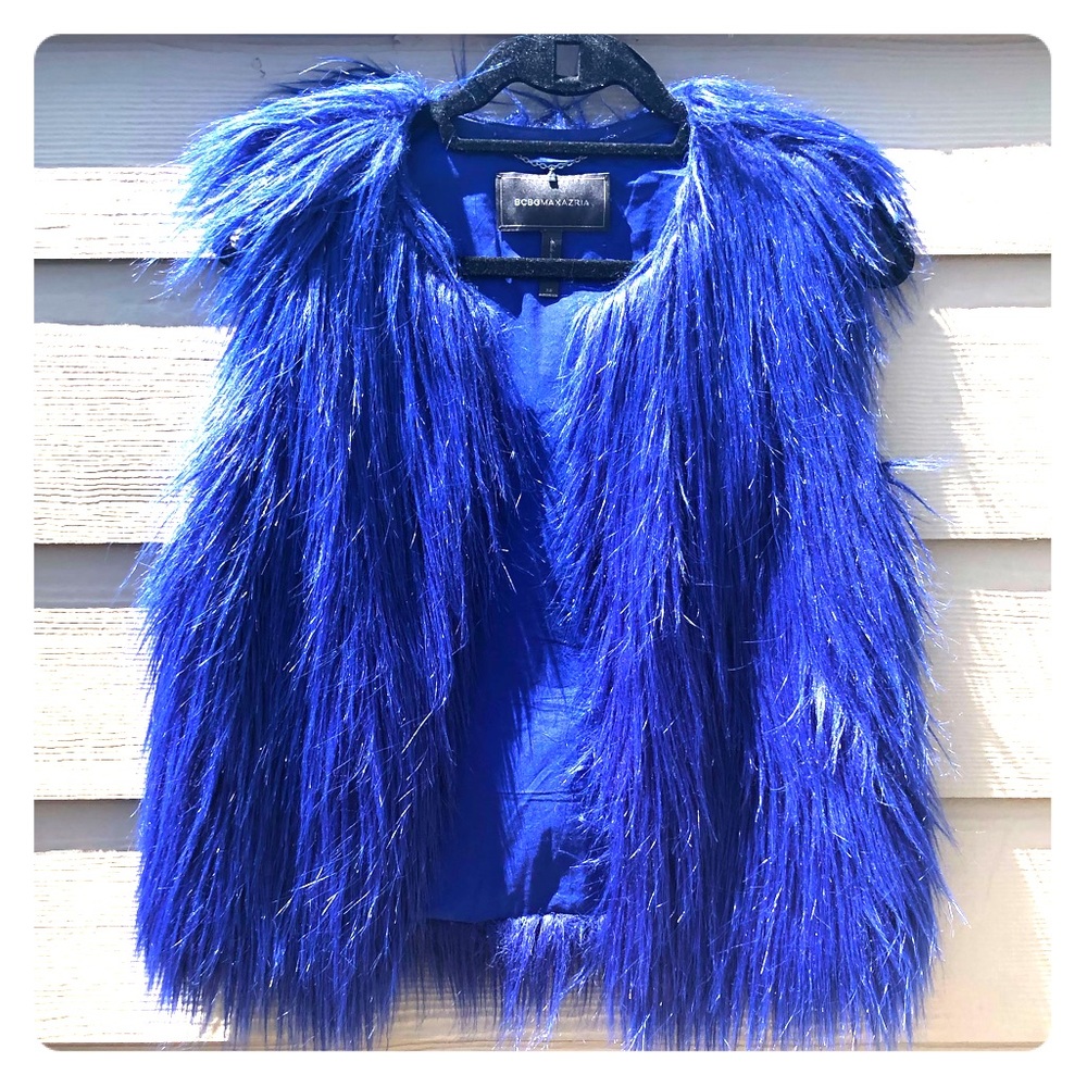 BCBGMaxAzria faux fur vest